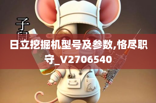 日立挖掘机型号及参数,恪尽职守_V2706540