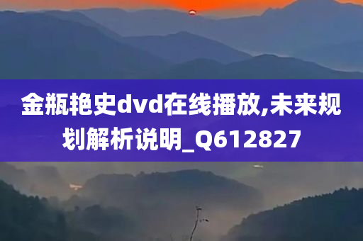 金瓶艳史dvd在线播放,未来规划解析说明_Q612827