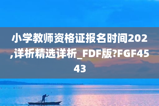 小学教师资格证报名时间202,详析精选详析_FDF版?FGF4543