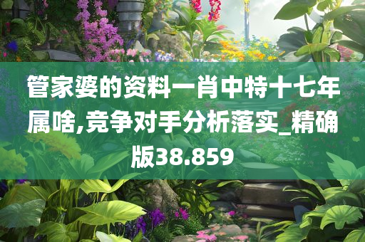 管家婆的资料一肖中特十七年属啥,竞争对手分析落实_精确版38.859