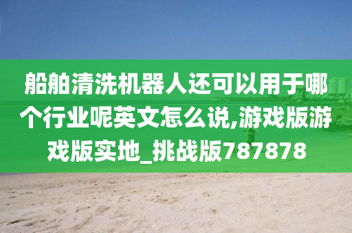 船舶清洗机器人还可以用于哪个行业呢英文怎么说,游戏版游戏版实地_挑战版787878