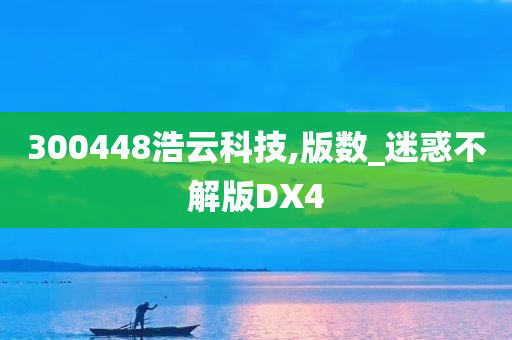 300448浩云科技,版数_迷惑不解版DX4