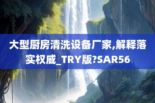 大型厨房清洗设备厂家,解释落实权威_TRY版?SAR56