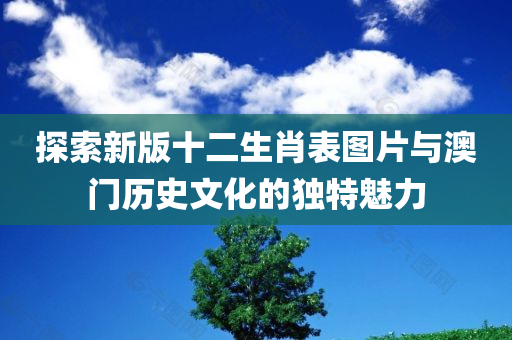 探索新版十二生肖表图片与澳门历史文化的独特魅力