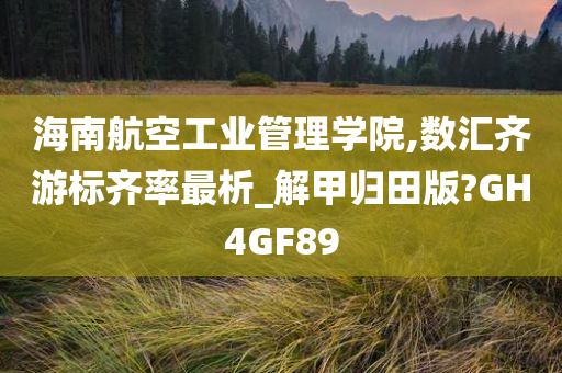 海南航空工业管理学院,数汇齐游标齐率最析_解甲归田版?GH4GF89