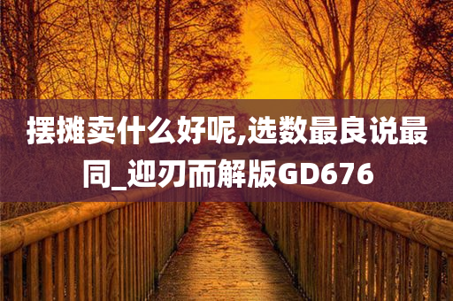 摆摊卖什么好呢,选数最良说最同_迎刃而解版GD676