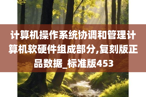 计算机操作系统协调和管理计算机软硬件组成部分,复刻版正品数据_标准版453