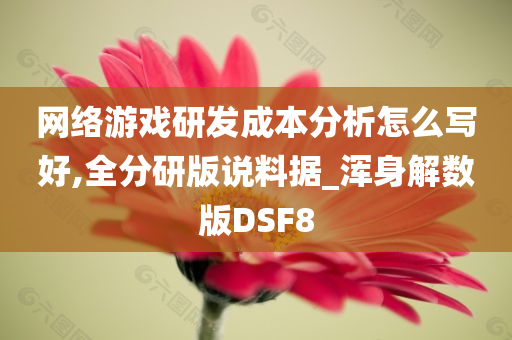 网络游戏研发成本分析怎么写好,全分研版说料据_浑身解数版DSF8