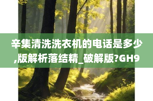 辛集清洗洗衣机的电话是多少,版解析落结精_破解版?GH9