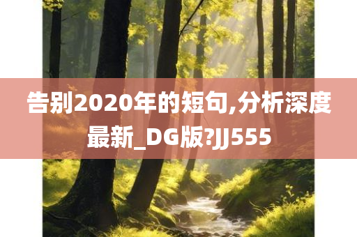 告别2020年的短句,分析深度最新_DG版?JJ555