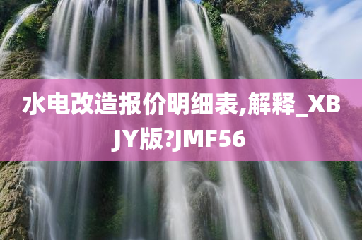 水电改造报价明细表,解释_XBJY版?JMF56