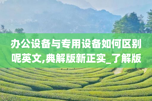 办公设备与专用设备如何区别呢英文,典解版新正实_了解版