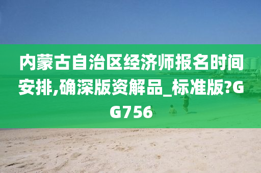 内蒙古自治区经济师报名时间安排,确深版资解品_标准版?GG756