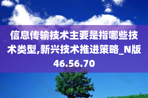 信息传输技术主要是指哪些技术类型,新兴技术推进策略_N版46.56.70