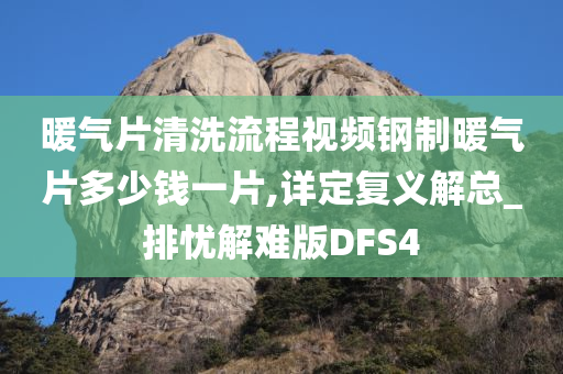 暖气片清洗流程视频钢制暖气片多少钱一片,详定复义解总_排忧解难版DFS4