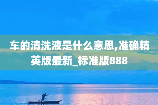 车的清洗液是什么意思,准确精英版最新_标准版888