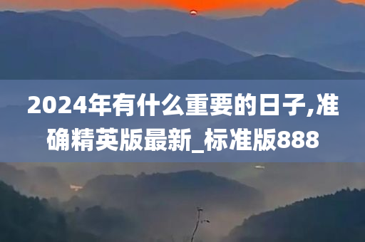 2024年有什么重要的日子,准确精英版最新_标准版888