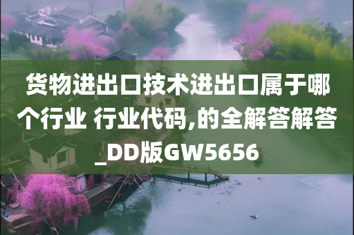 货物进出口技术进出口属于哪个行业 行业代码,的全解答解答_DD版GW5656