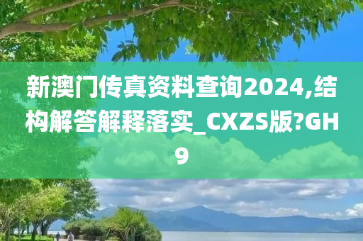 新澳门传真资料查询2024,结构解答解释落实_CXZS版?GH9