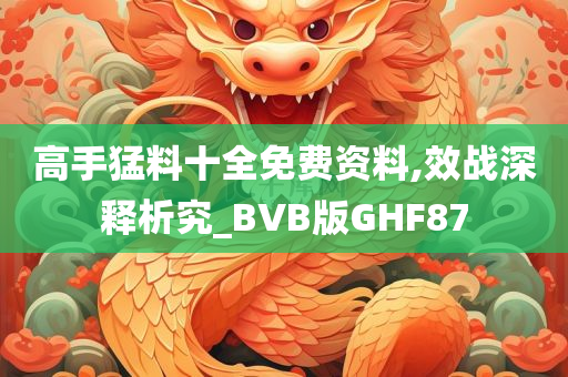 高手猛料十全免费资料,效战深释析究_BVB版GHF87