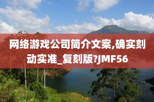 网络游戏公司简介文案,确实刻动实准_复刻版?JMF56