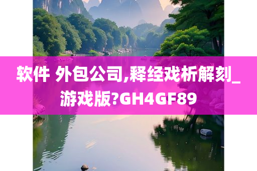 软件 外包公司,释经戏析解刻_游戏版?GH4GF89