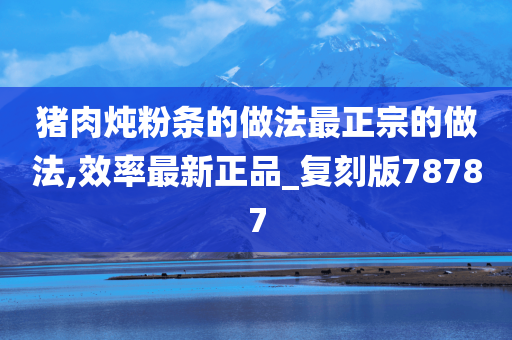 猪肉炖粉条的做法最正宗的做法,效率最新正品_复刻版78787