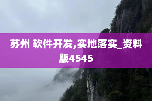 苏州 软件开发,实地落实_资料版4545