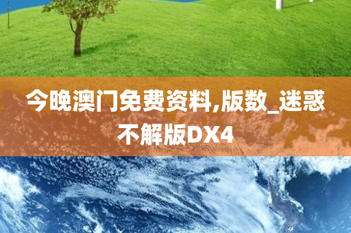 今晚澳门免费资料,版数_迷惑不解版DX4