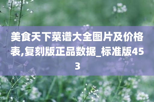 美食天下菜谱大全图片及价格表,复刻版正品数据_标准版453