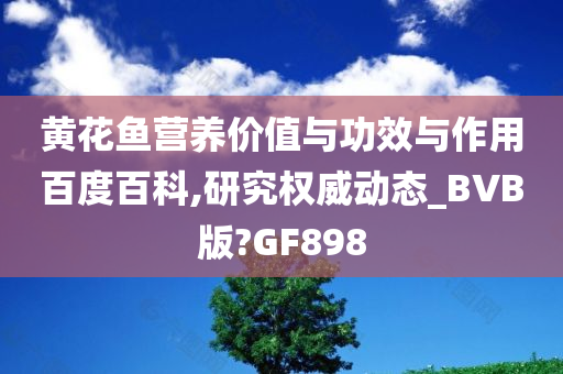 黄花鱼营养价值与功效与作用百度百科,研究权威动态_BVB版?GF898