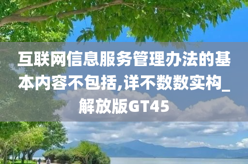 互联网信息服务管理办法的基本内容不包括,详不数数实构_解放版GT45