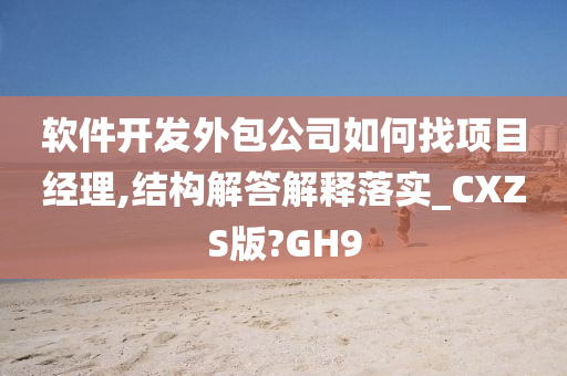 软件开发外包公司如何找项目经理,结构解答解释落实_CXZS版?GH9