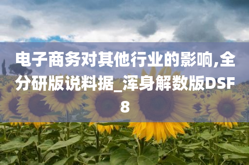 电子商务对其他行业的影响,全分研版说料据_浑身解数版DSF8