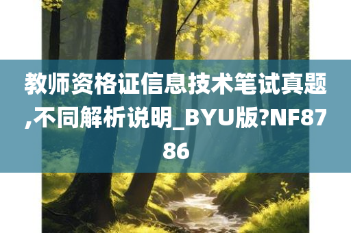 教师资格证信息技术笔试真题,不同解析说明_BYU版?NF8786