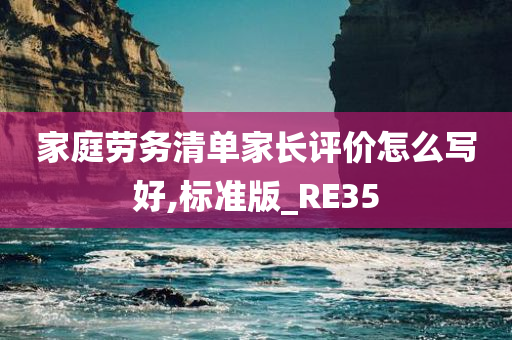 家庭劳务清单家长评价怎么写好,标准版_RE35