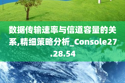 数据传输速率与信道容量的关系,精细策略分析_Console27.28.54