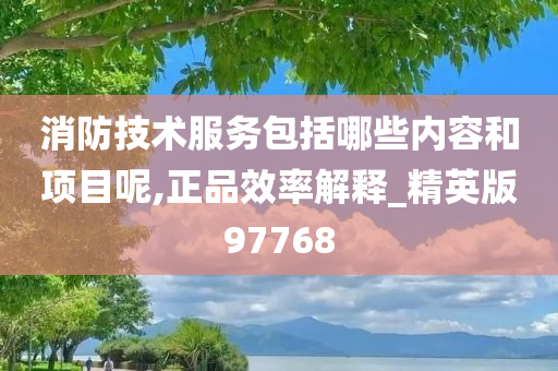 消防技术服务包括哪些内容和项目呢,正品效率解释_精英版97768