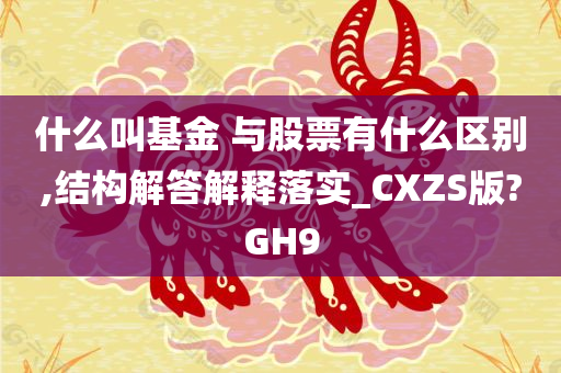 什么叫基金 与股票有什么区别,结构解答解释落实_CXZS版?GH9