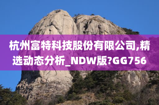 杭州富特科技股份有限公司,精选动态分析_NDW版?GG756