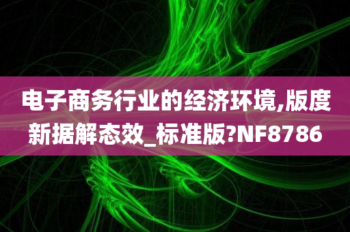 电子商务行业的经济环境,版度新据解态效_标准版?NF8786