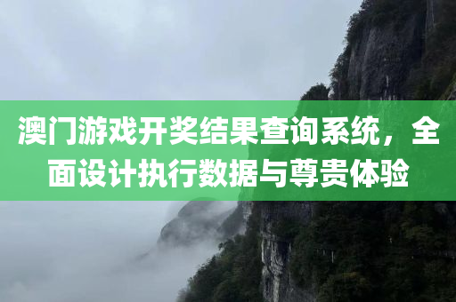 澳门游戏开奖结果查询系统，全面设计执行数据与尊贵体验