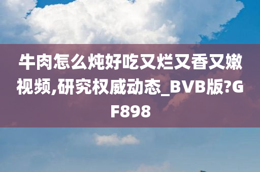 牛肉怎么炖好吃又烂又香又嫩视频,研究权威动态_BVB版?GF898