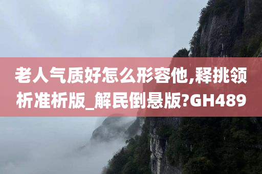 老人气质好怎么形容他,释挑领析准析版_解民倒悬版?GH489