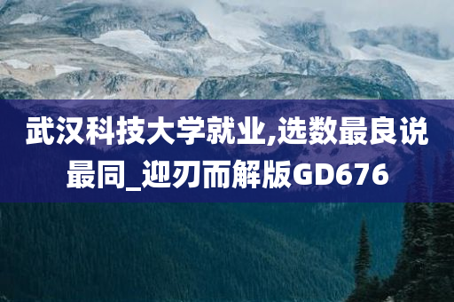 武汉科技大学就业,选数最良说最同_迎刃而解版GD676