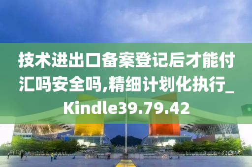 技术进出口备案登记后才能付汇吗安全吗,精细计划化执行_Kindle39.79.42