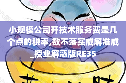 小规模公司开技术服务费是几个点的税率,数不落实威解准威_授业解惑版RE35