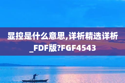 显控是什么意思,详析精选详析_FDF版?FGF4543