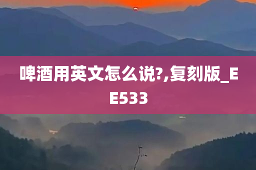 啤酒用英文怎么说?,复刻版_EE533