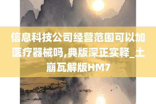 信息科技公司经营范围可以加医疗器械吗,典版深正实释_土崩瓦解版HM7